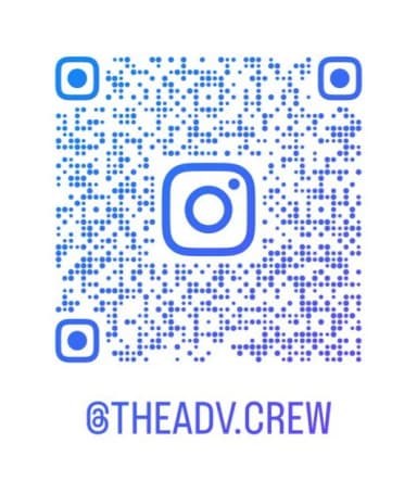 Scan to follow @theadv.crew on Instagram