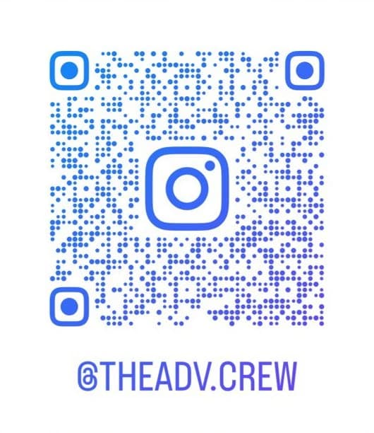 Scan to follow @theadv.crew on Instagram